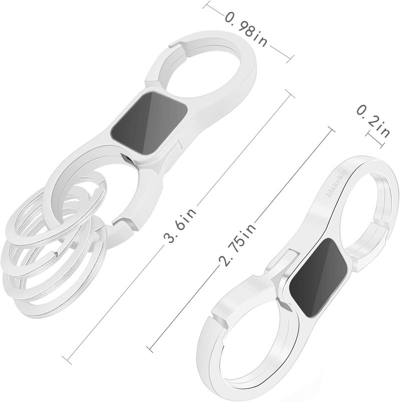 Idakekiy Key Chain Quick Release Spring with 4 Key Rings Heavy Duty Car Keychain Organizer for Men and Women - Image 2